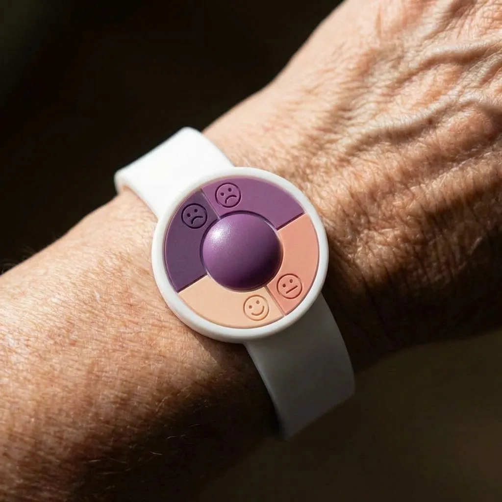 UV-Armband in der Sonne: Sensor dunkel-lila